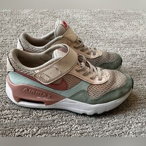 Nike Kids Air Max Sneakers - Beige, Pink, and Green